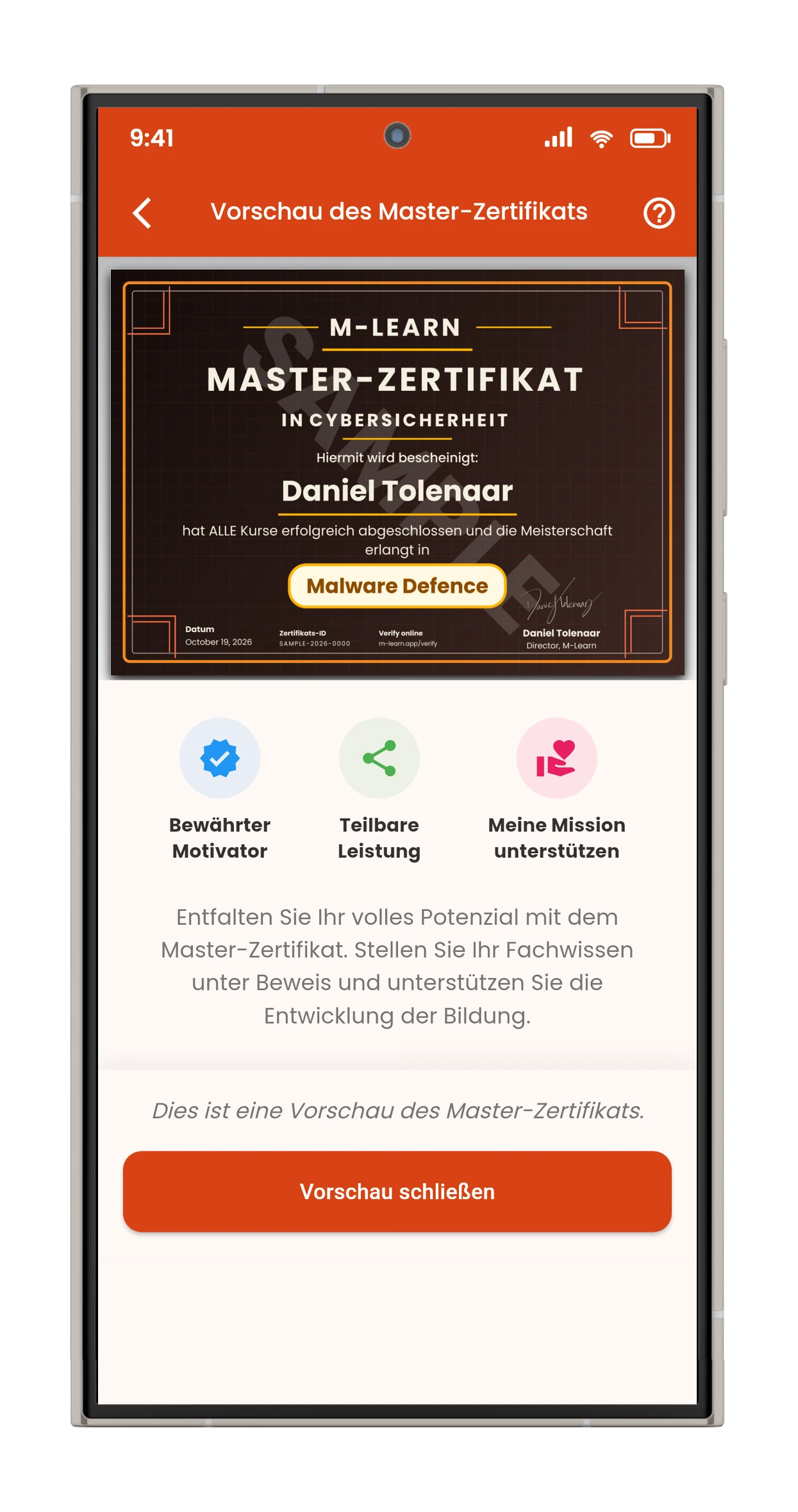 Master-Zertifikat