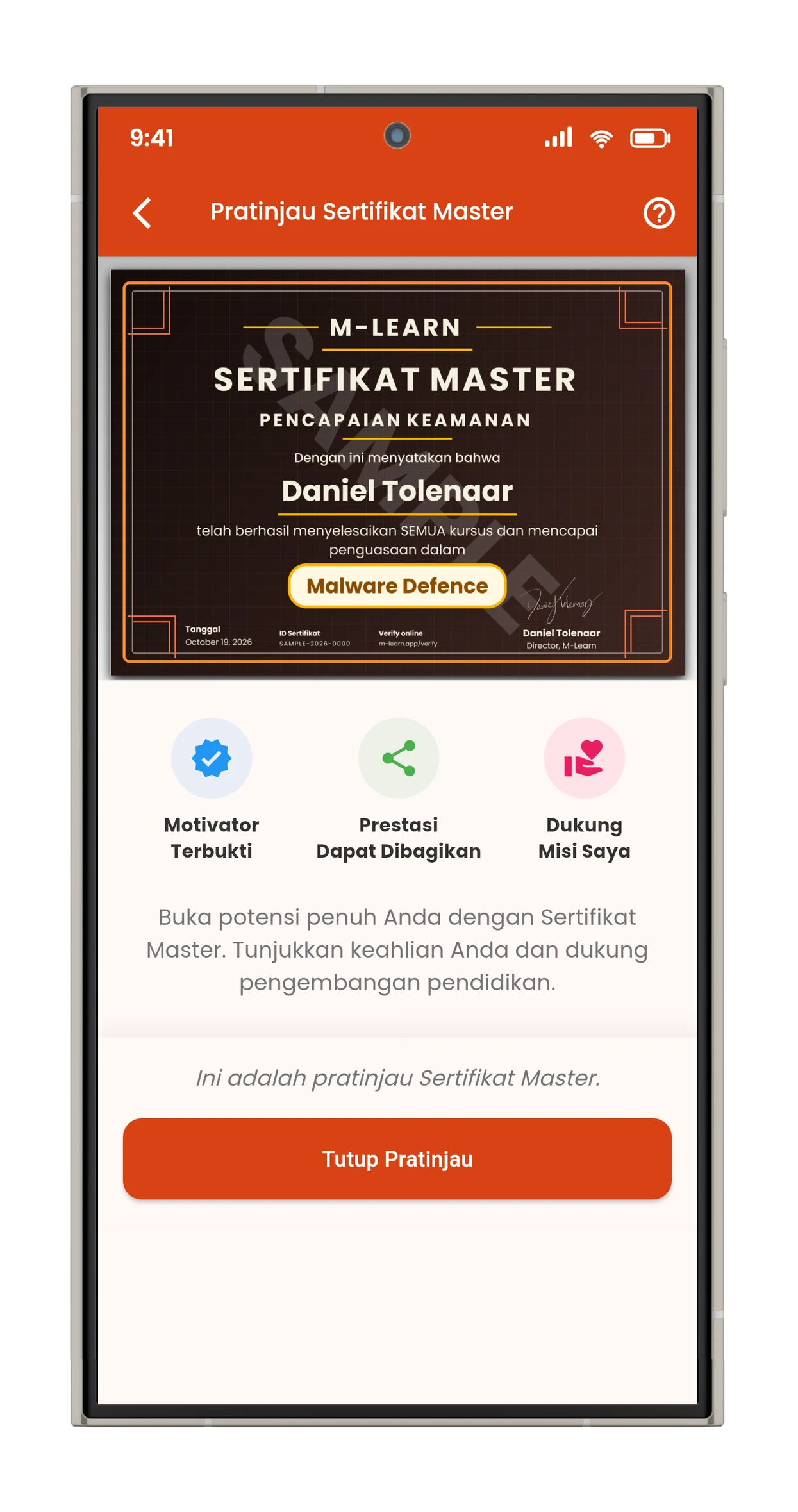 Sertifikat Master